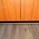 Scandinavian teak metal foot row