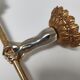 Pair of vintage patinated golden metal hand sconces