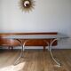 Coffee table in smoked glass and chrome legs, Design, 1970