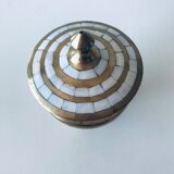Brass and mother-of-pearl box