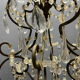 Wrought Iron Murano Glass Chandelier 1950’s 