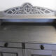 Buffet low 19th - silver grey patina and slate