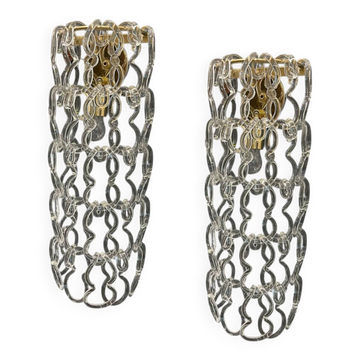 Large Murano Glass Sconces Set of 2 1980’s
