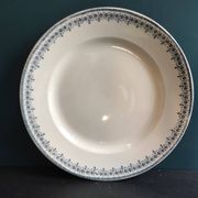 French vintage round serving plate, 32.5cm diameter, Longwy, mod. Bordeaux