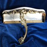 Console style Lois XV in bronze and marble
