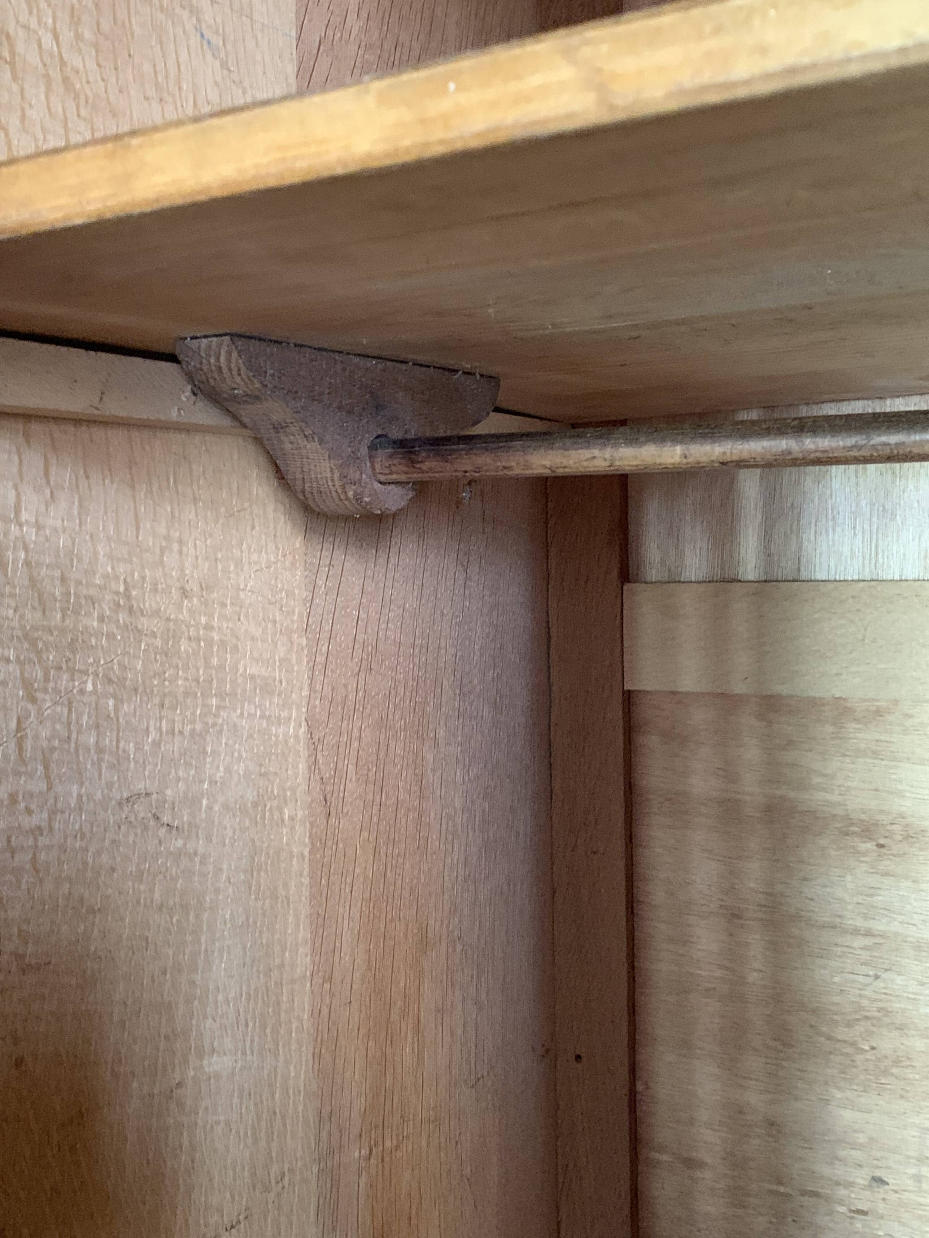 Vintage Parisian oak wardrobe