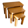 Vintage brutalist 60s/70s oak nesting tables