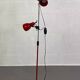 1970s-80s floor lamp in chrome metal and red