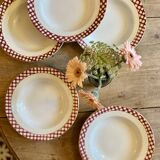 Set of 6 vintage soup plates - Scottish model from Sarreguemines