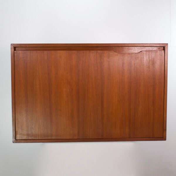 1960 teak wall desk, vintage secretary