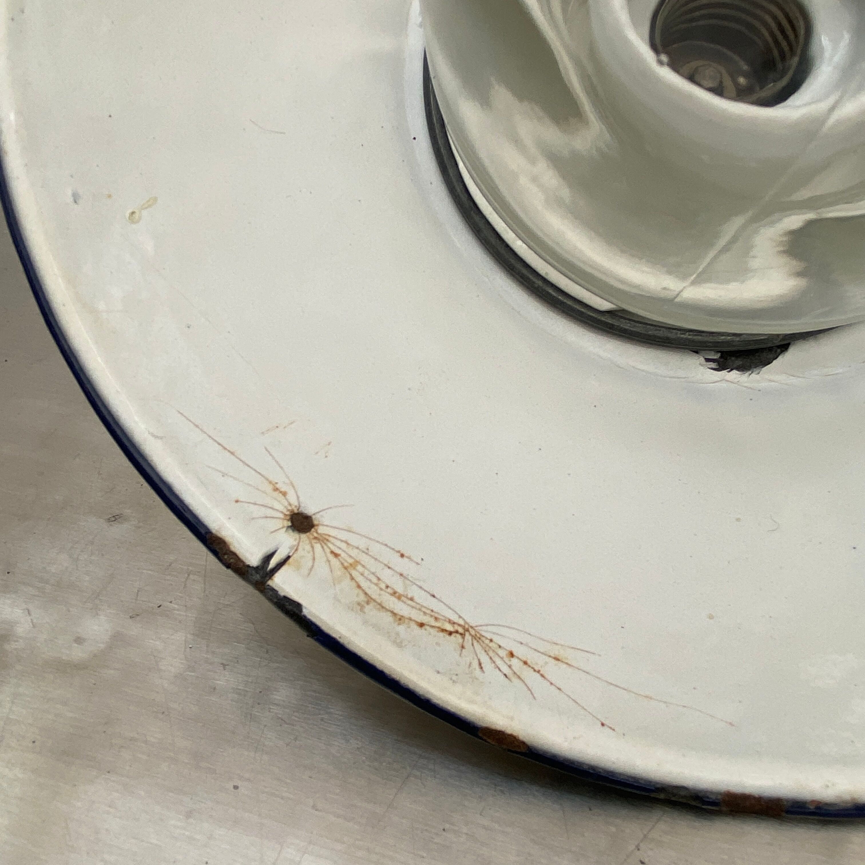 Glass industrial hanging lamp