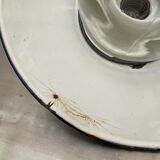 Glass industrial hanging lamp