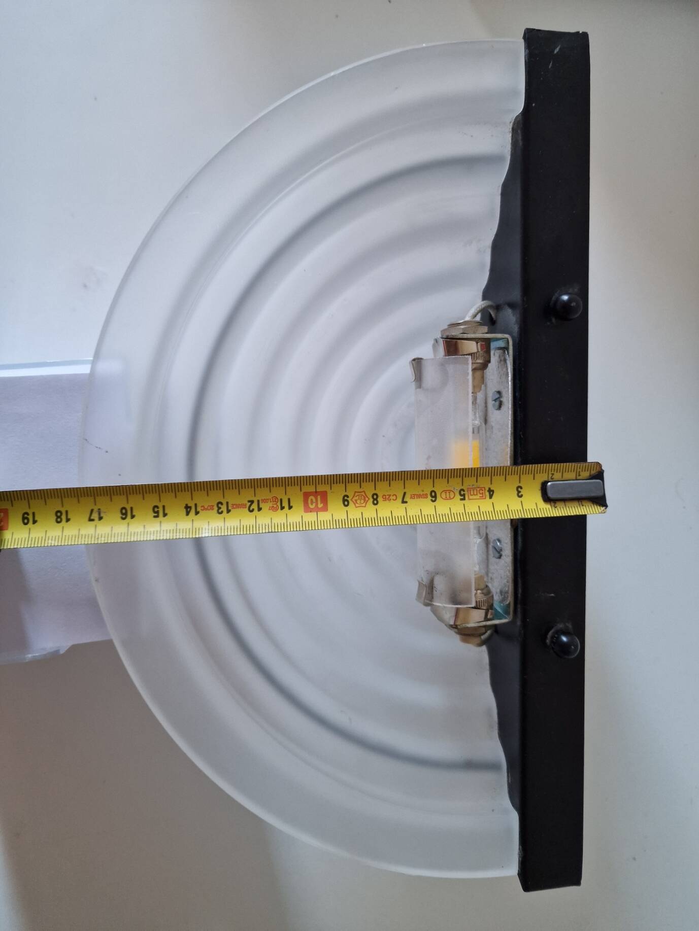 Pair of Italian design wall sconces in glass, art deco style.