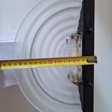 Pair of Italian design wall sconces in glass, art deco style.