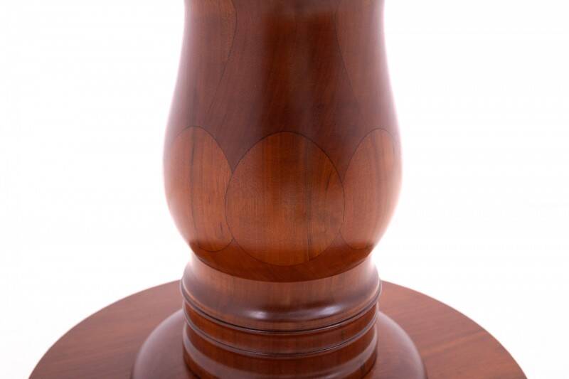 Antique round-top table from Northern Europe, around 1900. After renovation.