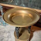 Italian Empire Bronze and Brass Tazzas with Sphinxes, 1800s, Set of 2