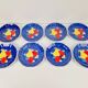 Vintage Hand-Painted Porcelain Fruit Plates, China, 1950s, Set of 8