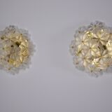 Ernst Palme brass floral wall lamps