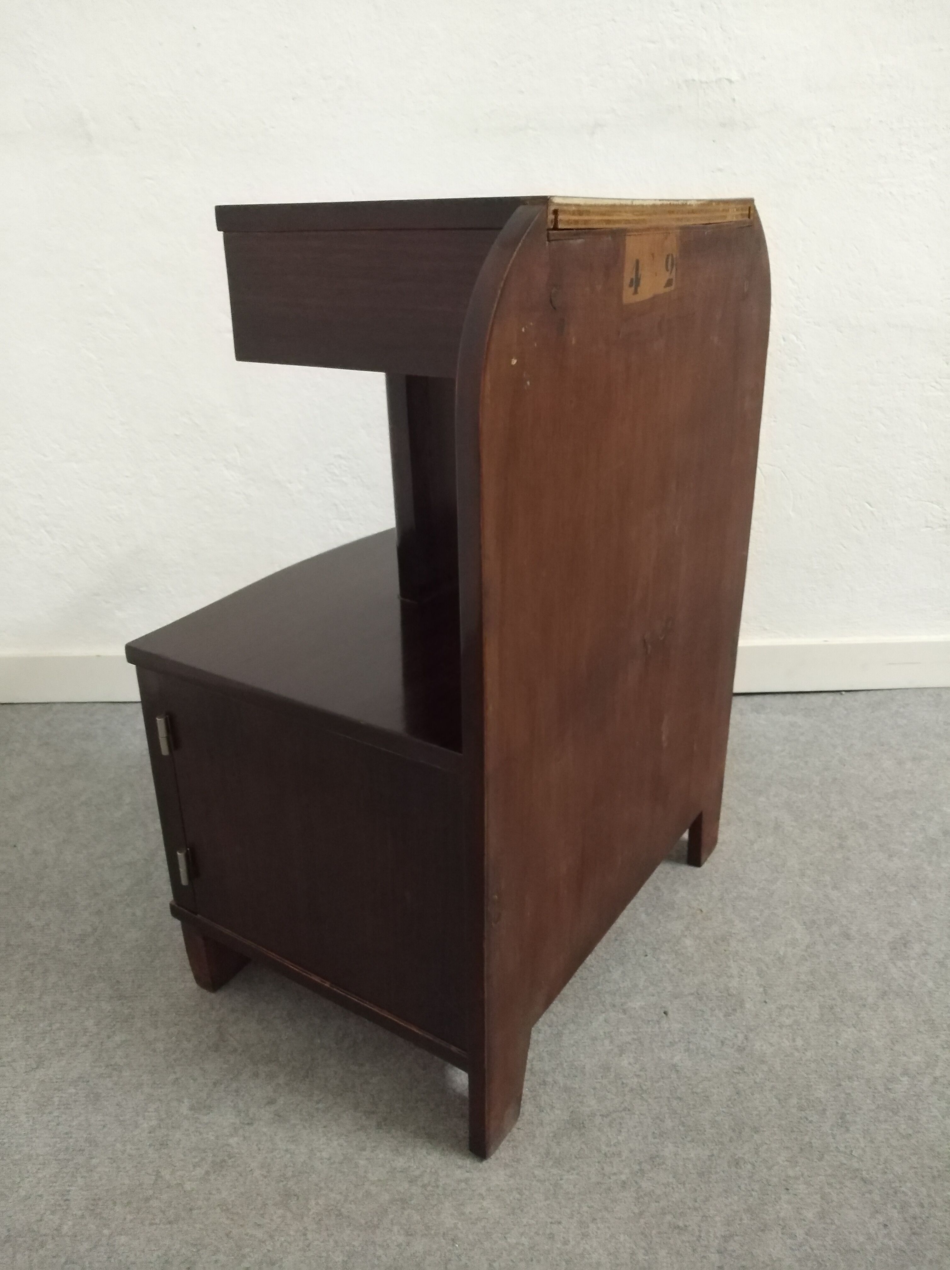 Art Deco mahogany bedside table