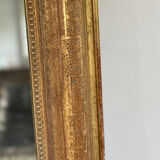 Old mirror louis Philippe gilded gold leaf pediment angels