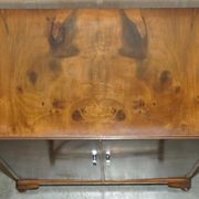Art Deco governess wardrobe in burr walnut by Waring & Gillow