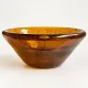 Amber bubble glass coupe attributed to Biot – Vintage