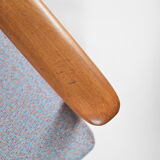 Vintage armchair model GFM-142, fully renovated, multicolor fabric