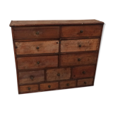 Hardware furniture wood multiple drawers old