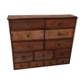 Meuble de quincaillerie bois multiple tiroirs ancien