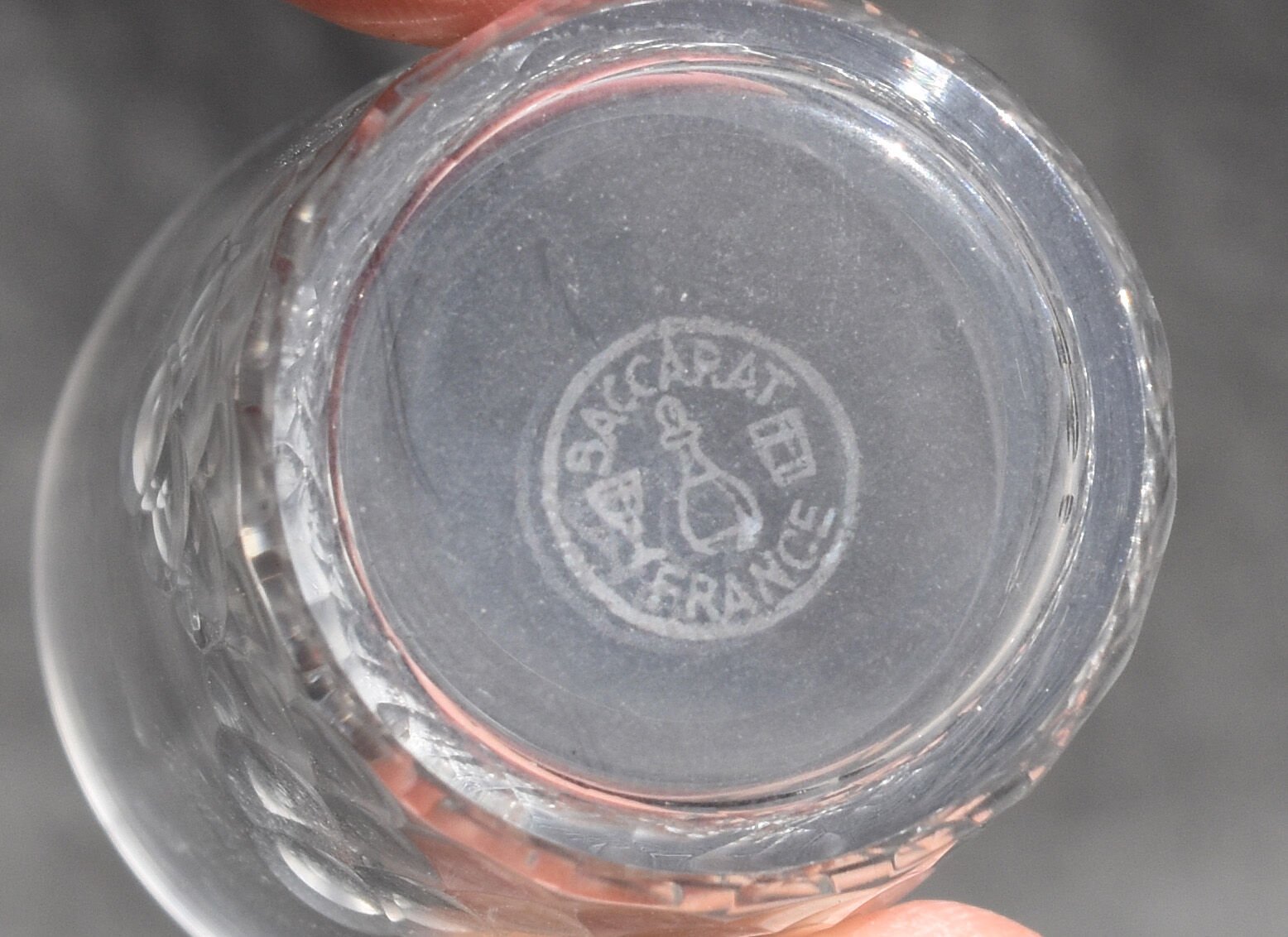 8 signed Baccarat cut crystal glasses richelieu model