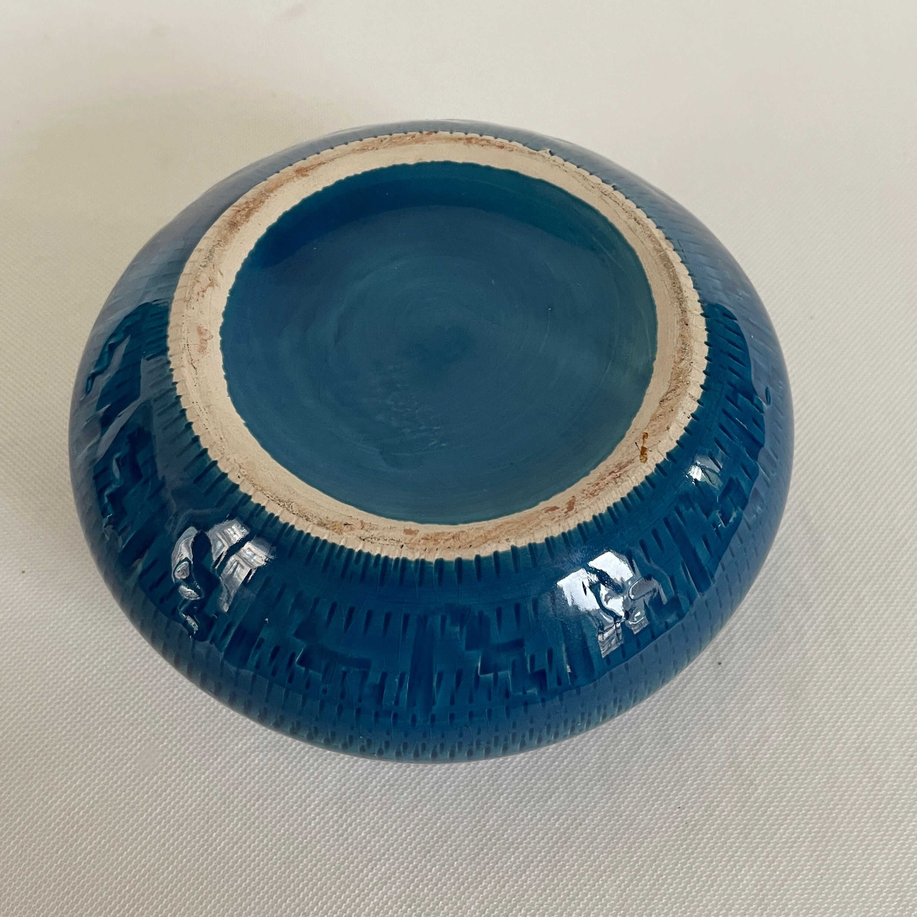 Ceramic pot cover by Aldo Londi for Bitossi ceramiche, vintage