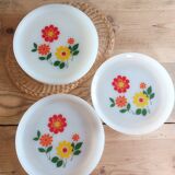6 Arcopal 70s dessert plates