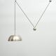 Height-adjustable pendant lamp in nickel-plated brass by Florian Schulz, 1970s