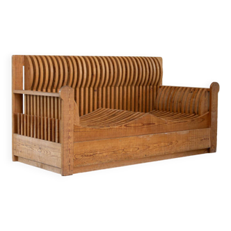 Sofa from the "mobili nella valle" series by mario ceroli for poltronova, italy