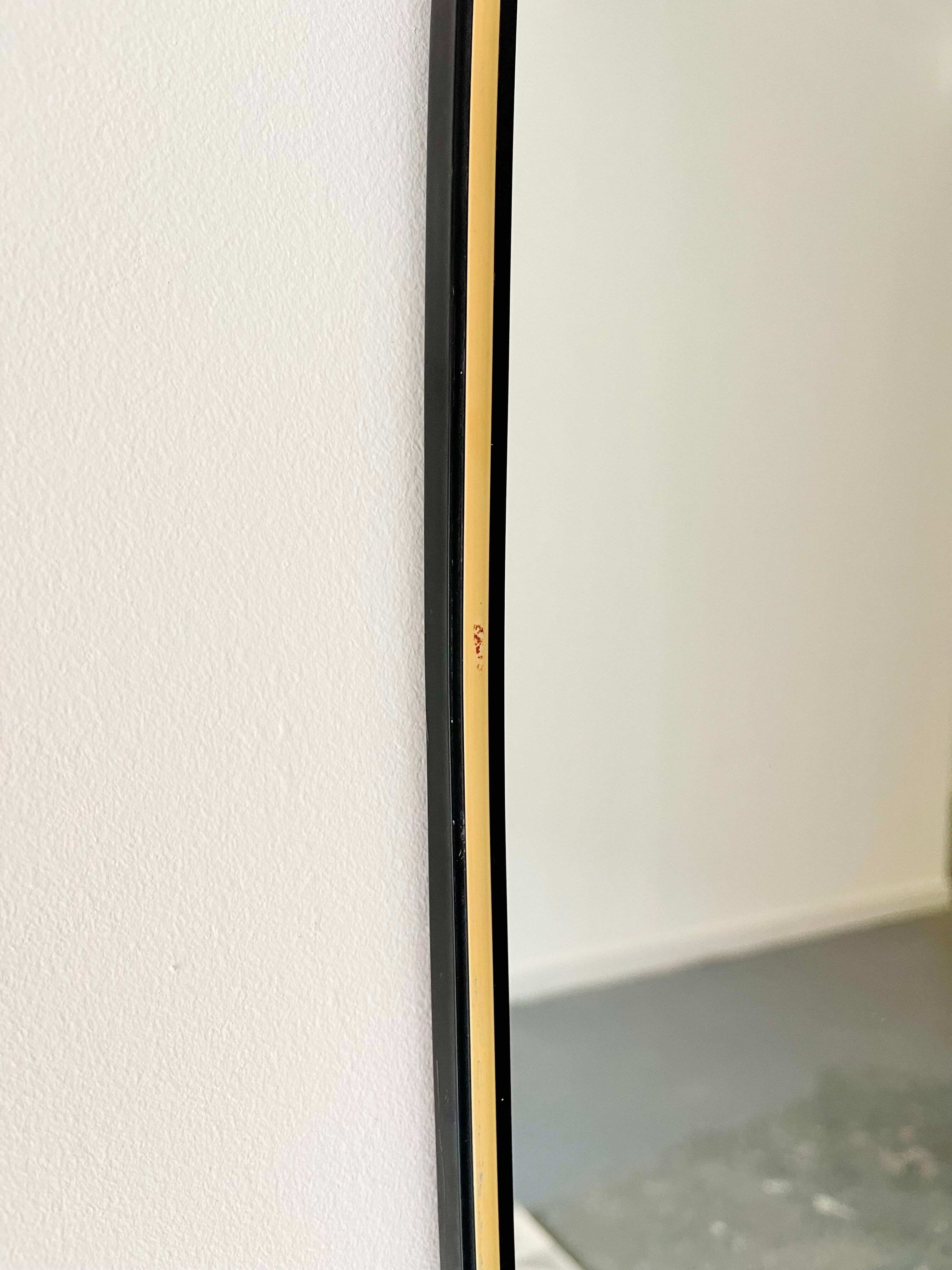 Vintage Wall Mirror with thin Black Frame