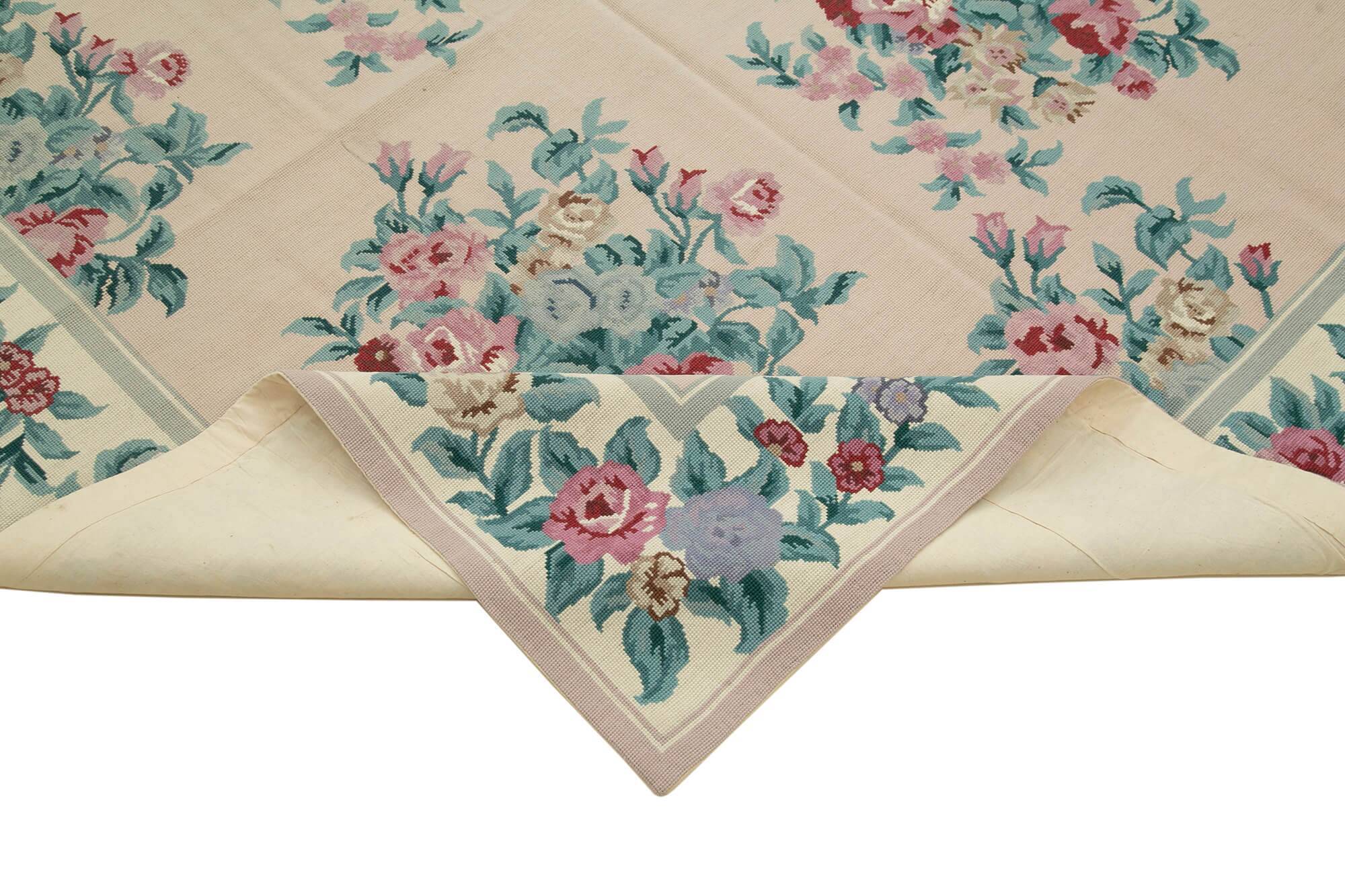 Handmade Vintage Flatweave Needlepoint Kilim 173 cm x 254 cm