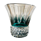 Carved crystal vase