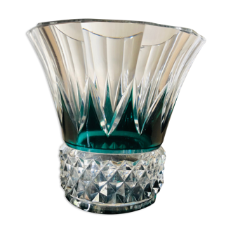 Carved crystal vase