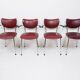 Set of 4 De Wit Dining chairs, 1960s
