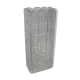 Rectangular cut Saint Louis crystal vase