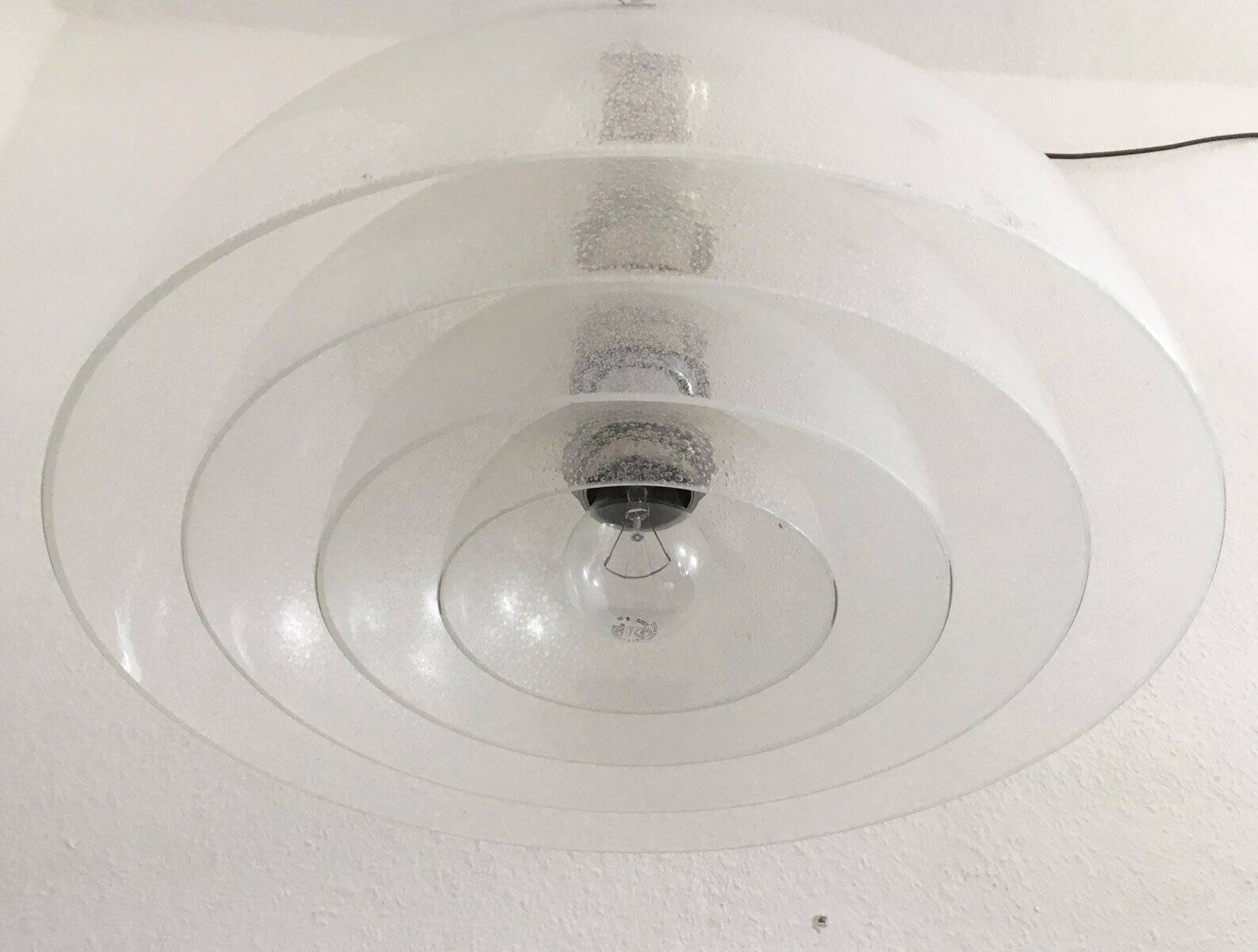Suspension en Verre LT 338 par Carlo Nason pour Mazzega, Italie 1960