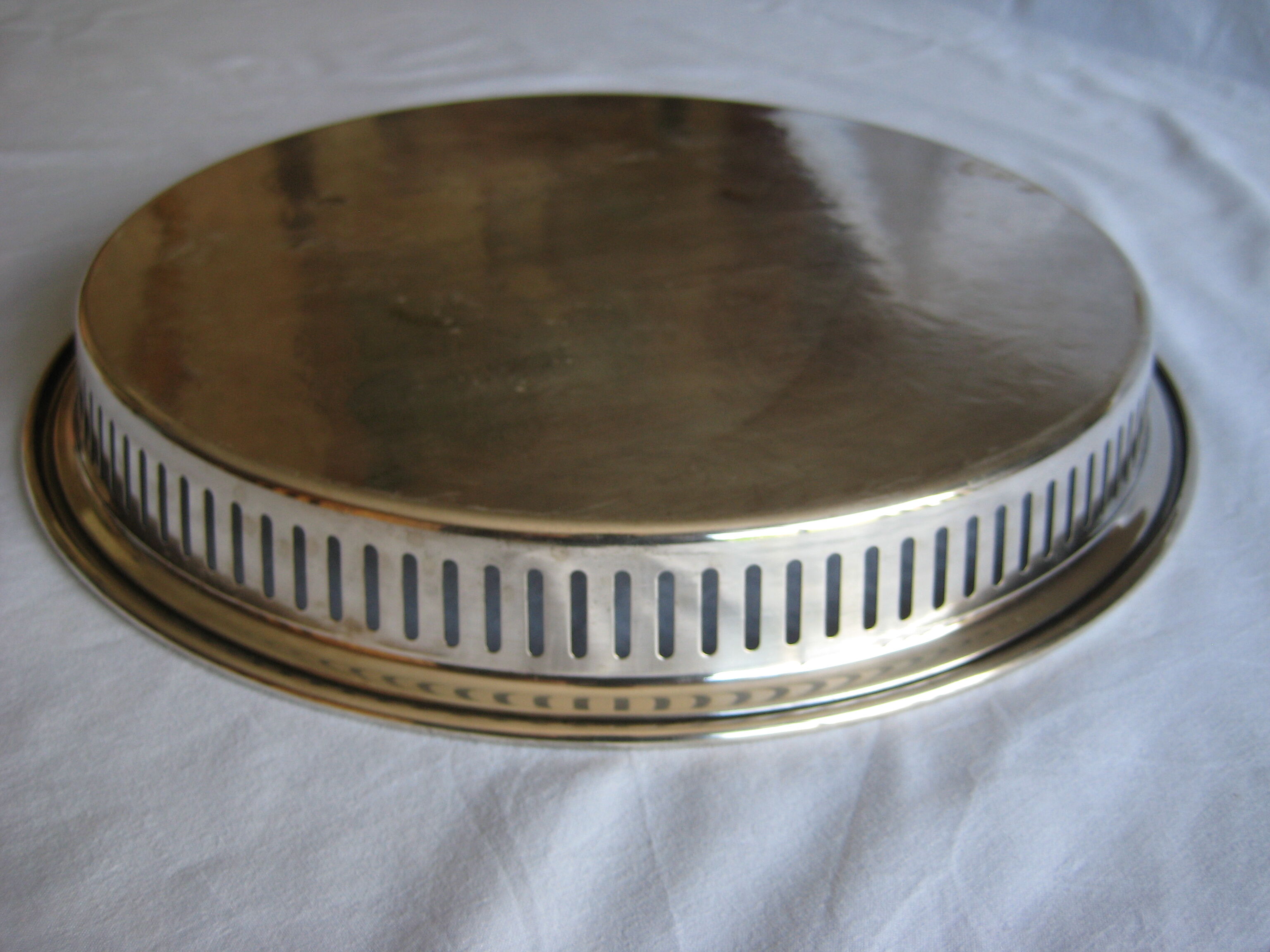 Fleuron silver metal tray - Christofle
