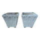 2 pot flower box garden patterned old planter