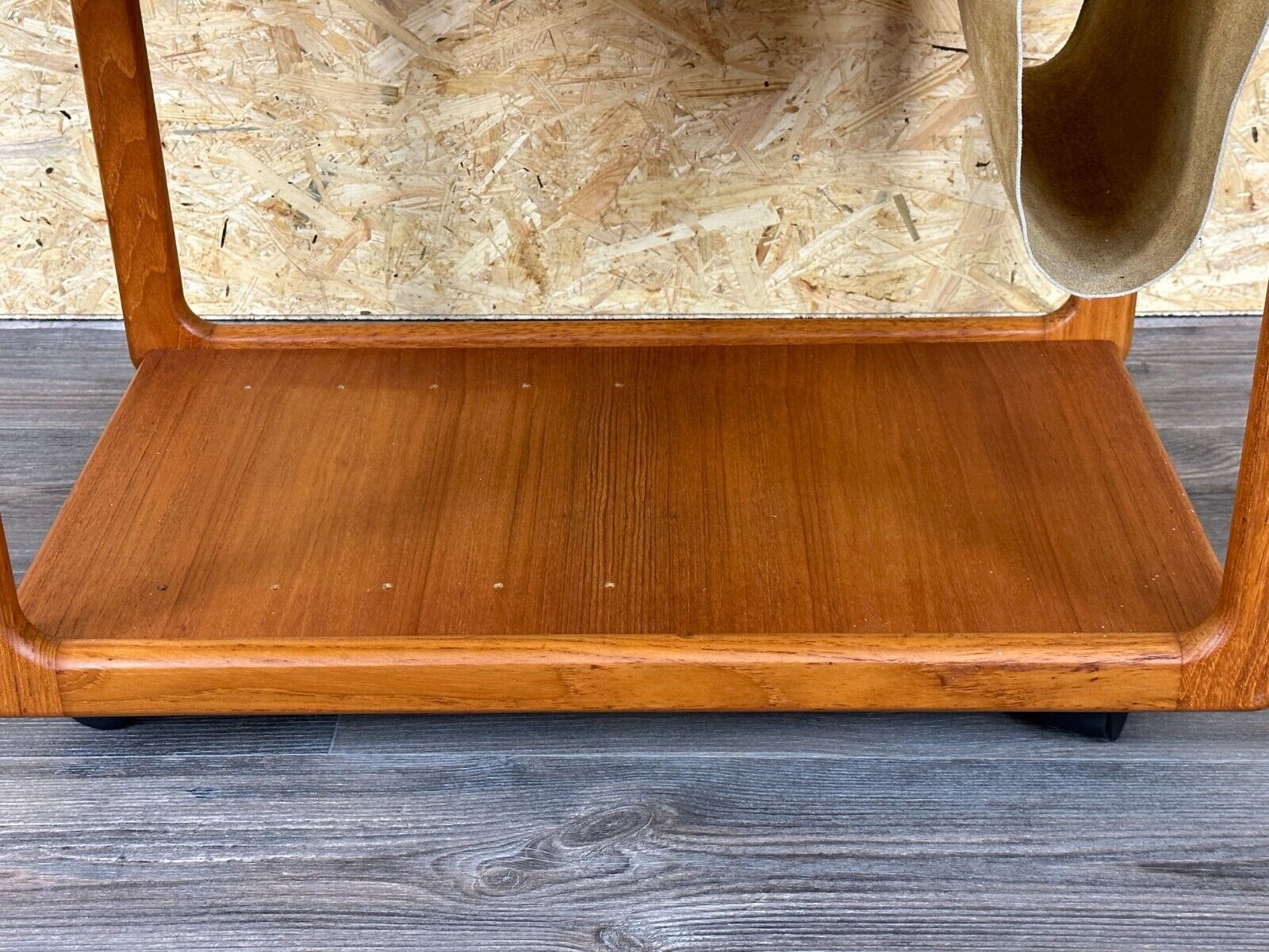 60s 70s teak table side table newspaper stand Danish Design Denmark