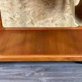 60s 70s teak table side table newspaper stand Danish Design Denmark