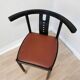 Vintage THONET Bentwood Dining Chair: Postmodern Brown Leather Seat