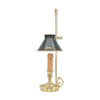 Bottled water bottle in the style of empire bronze conical lampshade