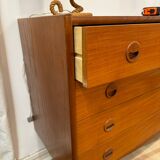 Vintage Danish teak chest of drawers from the 1960s