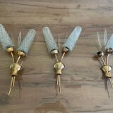 Trio of vintage wall lights