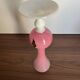 Opaline pink and white soliflore vase – Made in Italy vintage